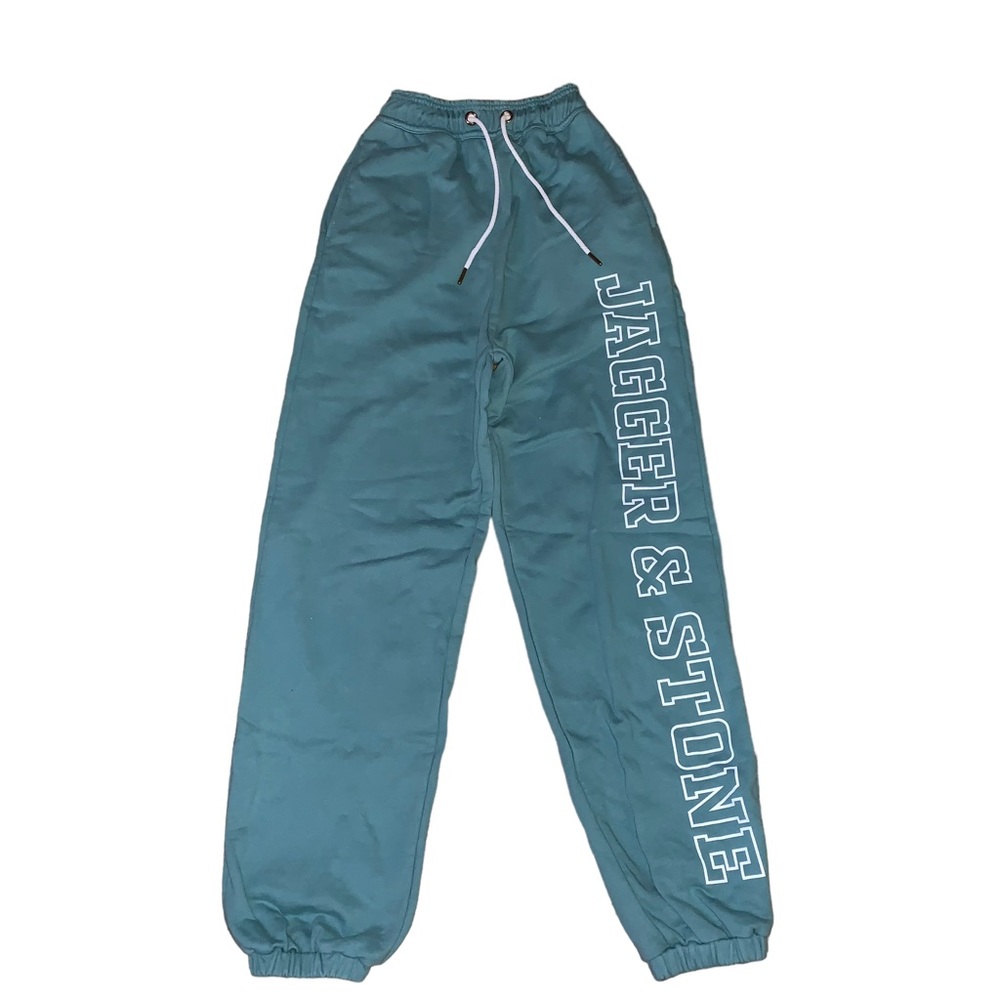 Jagger & Stone Women Sweat Pants Size: 6 Color: Mint Green/White Lettering